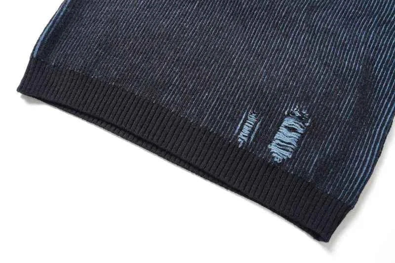 Y2K Grunge Knitted Stripe Ribbed Sweater