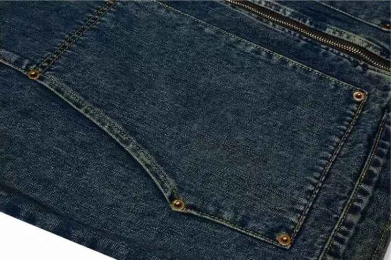 Streetwear American Style Old Washed Denim Jacket