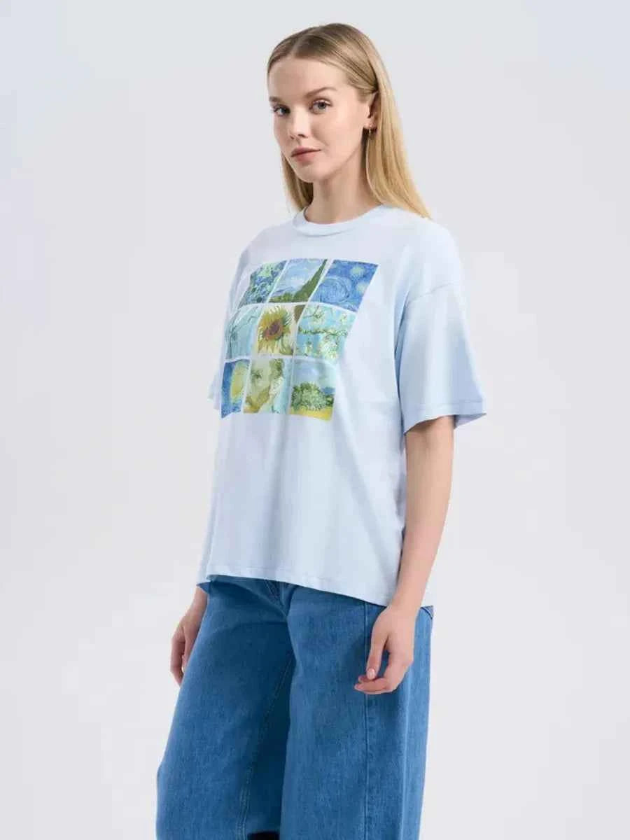 Fresh American Y2K Printed Graphics T-Shirt