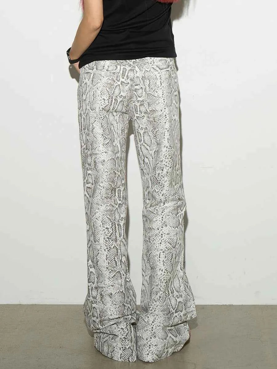 Colorblock High Waist Patchwork Wide Pants