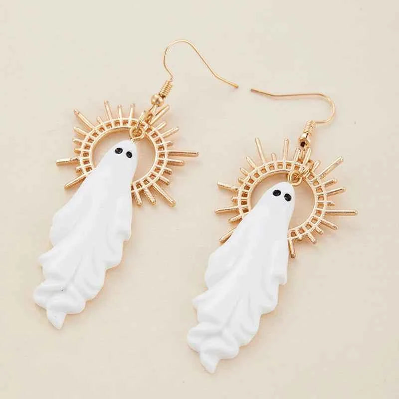 Unique Halloween Ghost Pendant Earrings