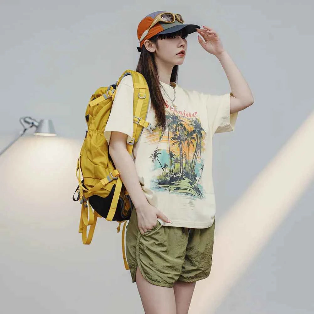 Comfortable Coconut Print Short Sleeve T-Shirt