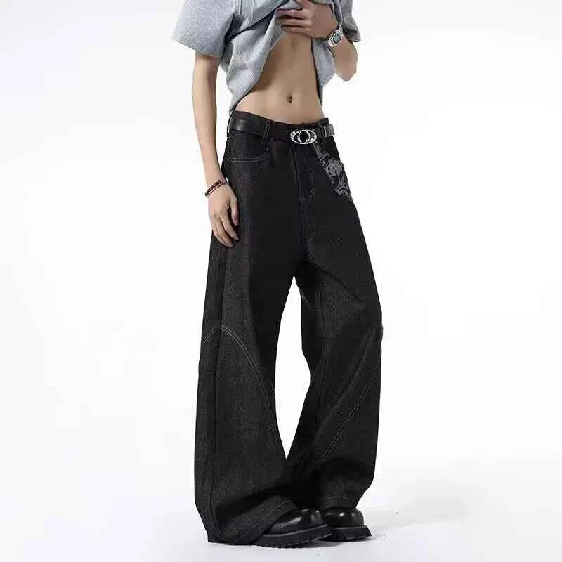 Vintage Gothic Jacquard Printed Cool Jeans