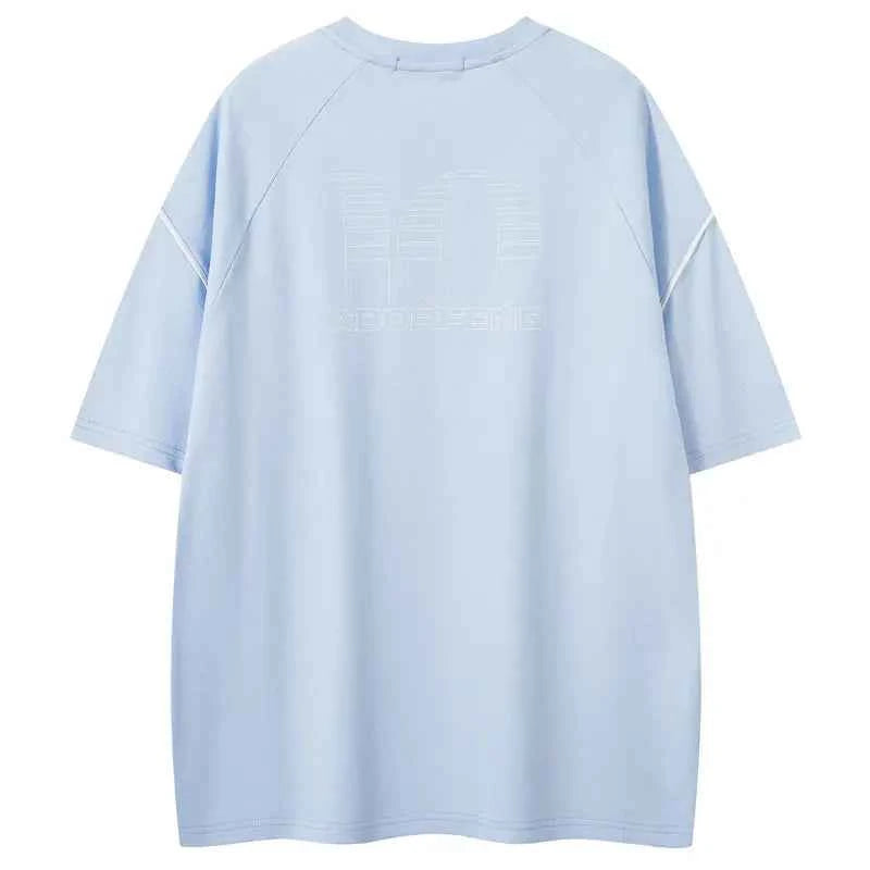 Graphic Racing Print Patchwork Oversized Cotton T-Shirt