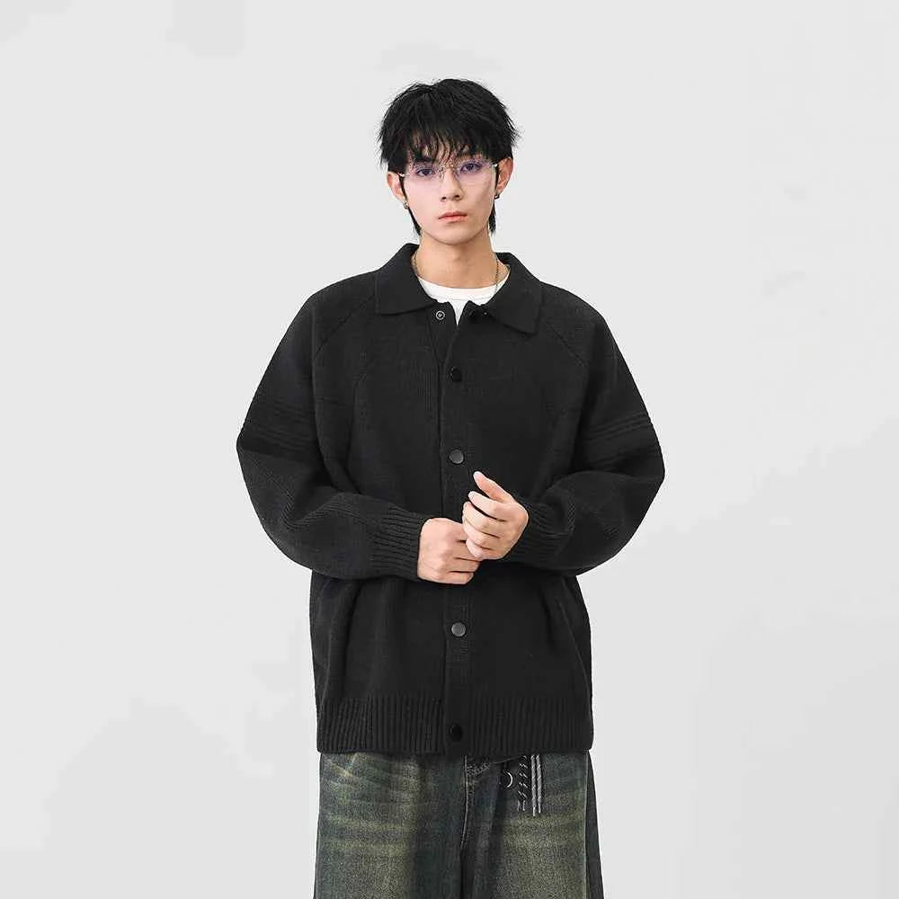 Versatile Solid Color Button Front Knitted Cardigan