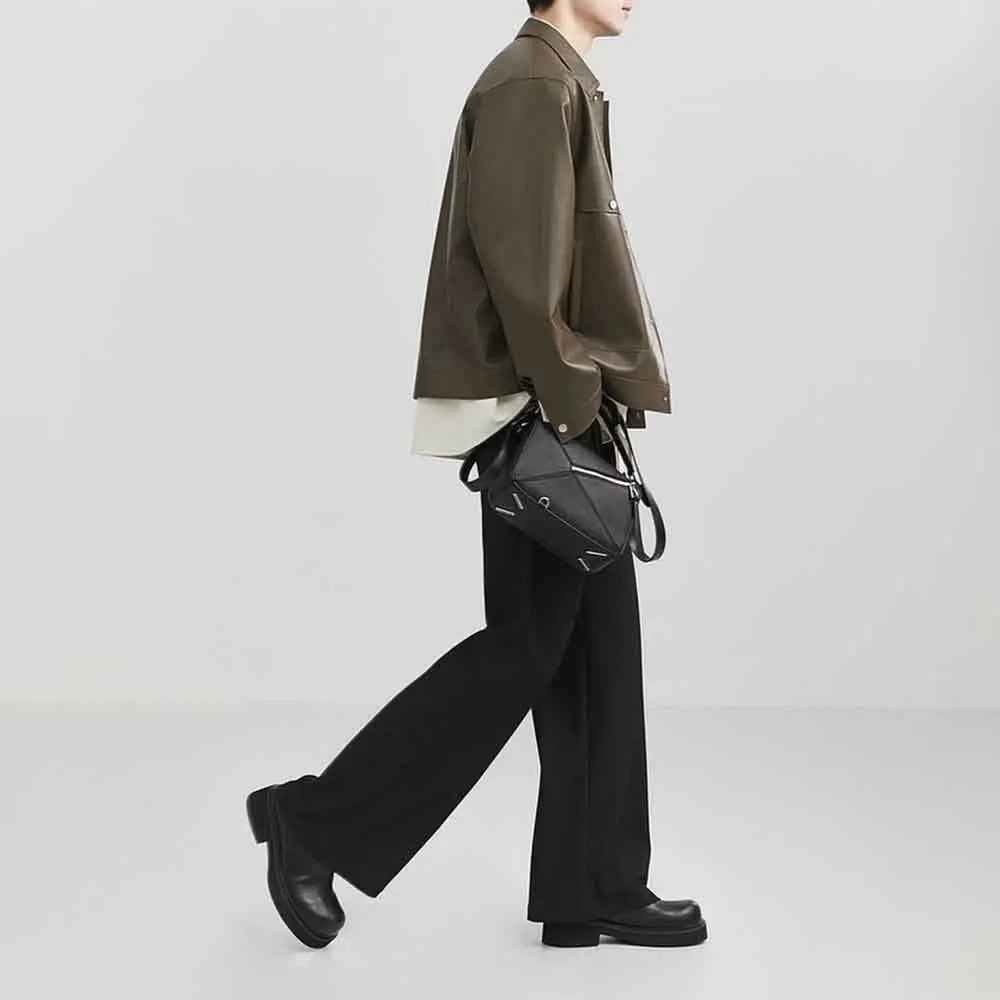 American Retro PU Leather Long-Sleeved Jacket
