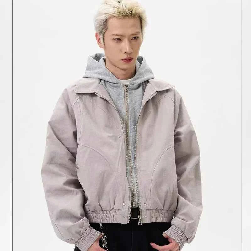 Patchwork Silhouette Retro Hooded Jacket
