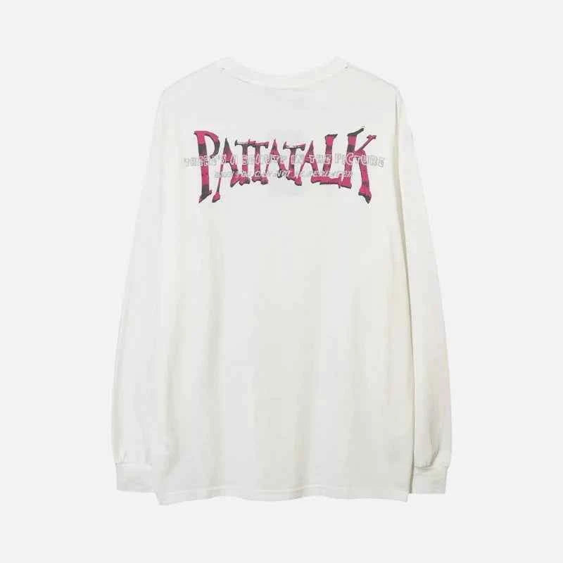 Gothic Dark Style Portrait Graphic Long-Sleeve T-Shirt