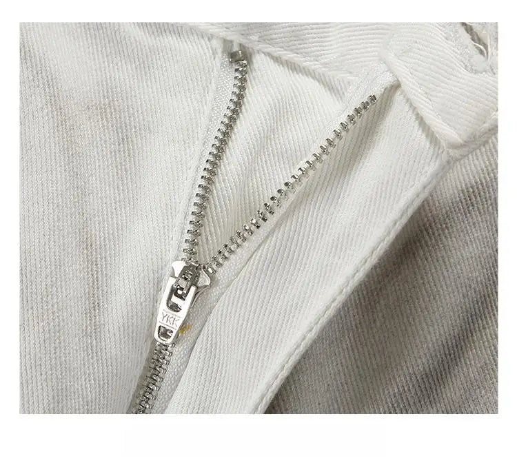 Distressed Dirty White Baggy Pants