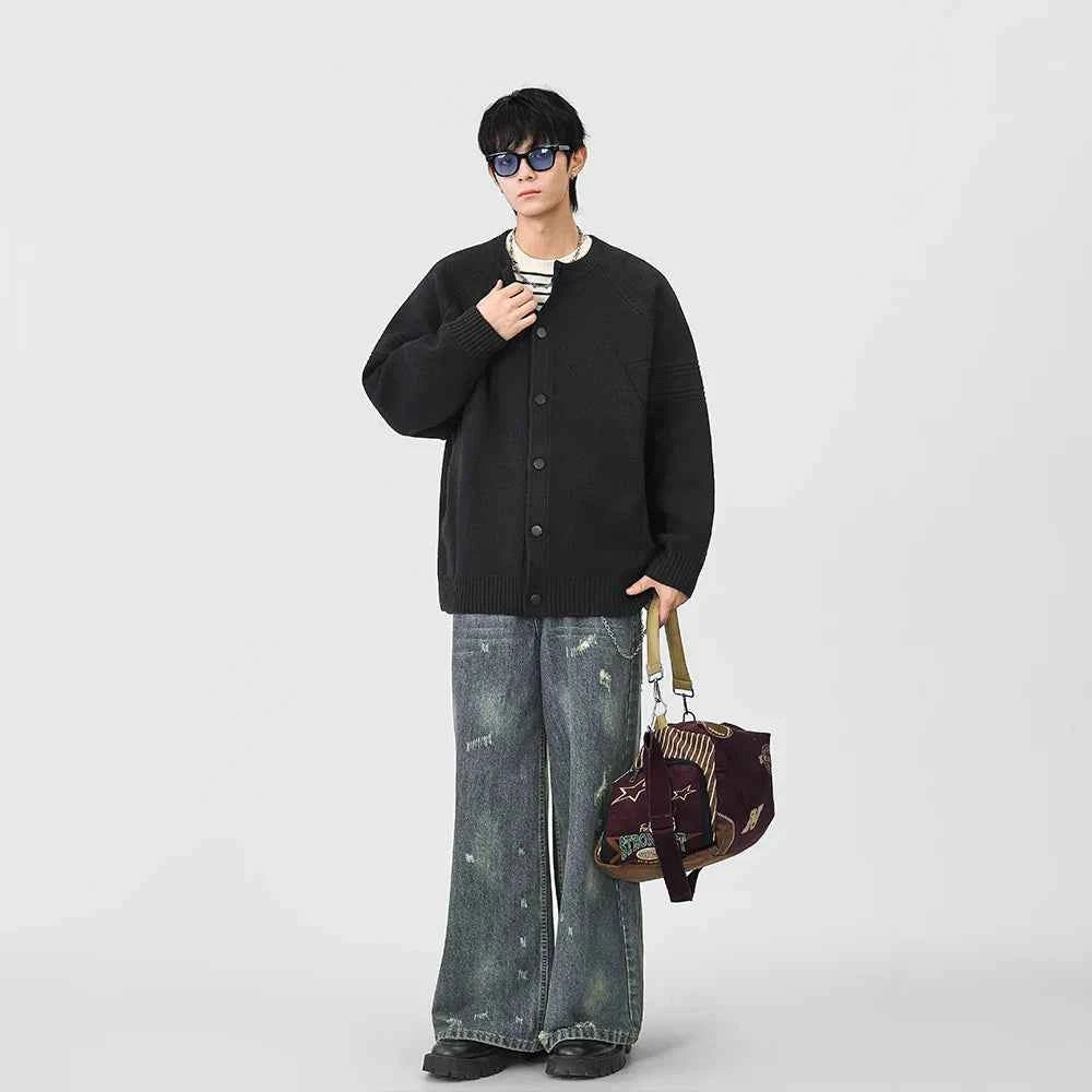 Soft Ribbed Knit Button Front Cardigan
