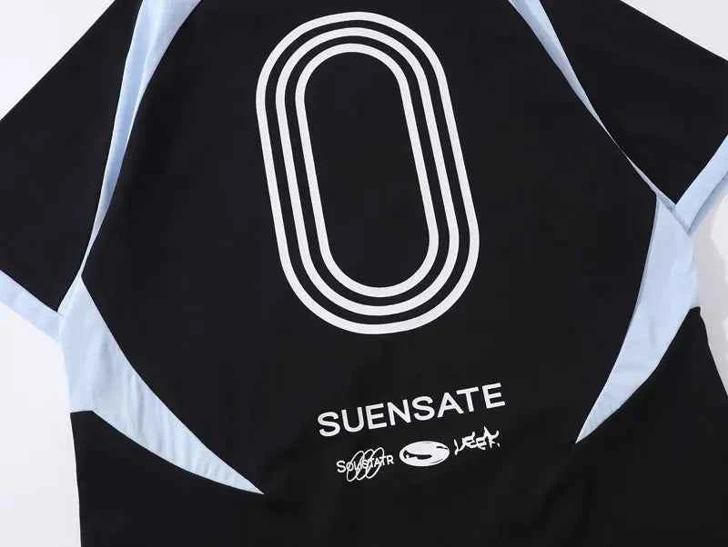 Breathable Graphic Print Racing Sports Cotton T-Shirt