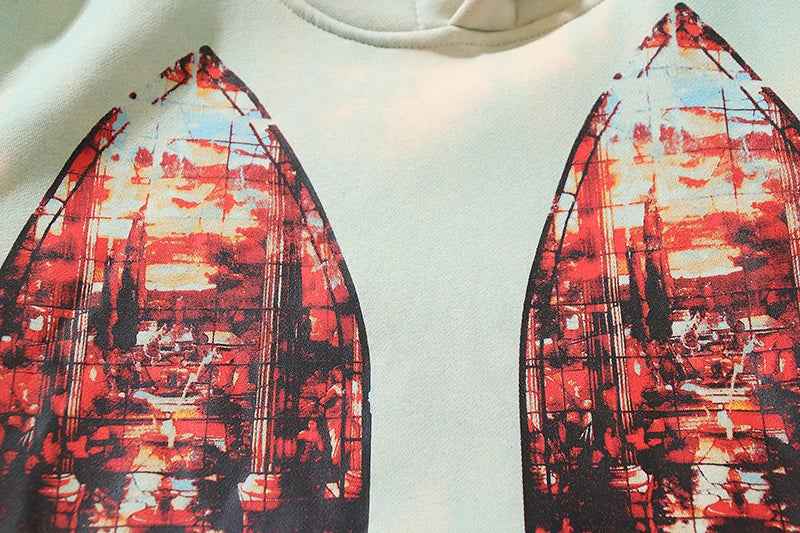 Streetwear Gothic Sunset Tie Dye Hoodie