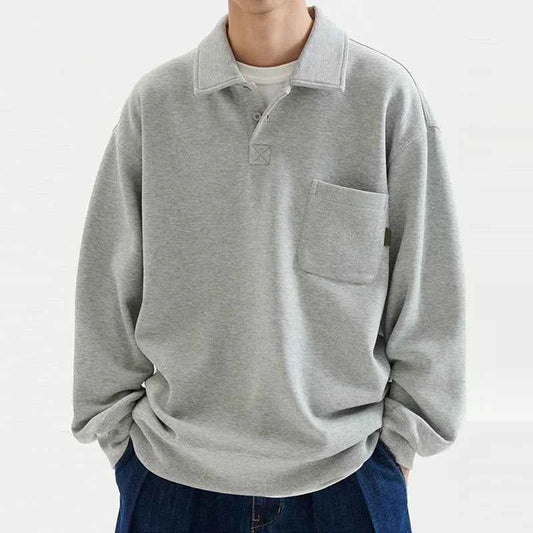 Classic Vintage Luxury Solid Color Texture Polo T-Shirt