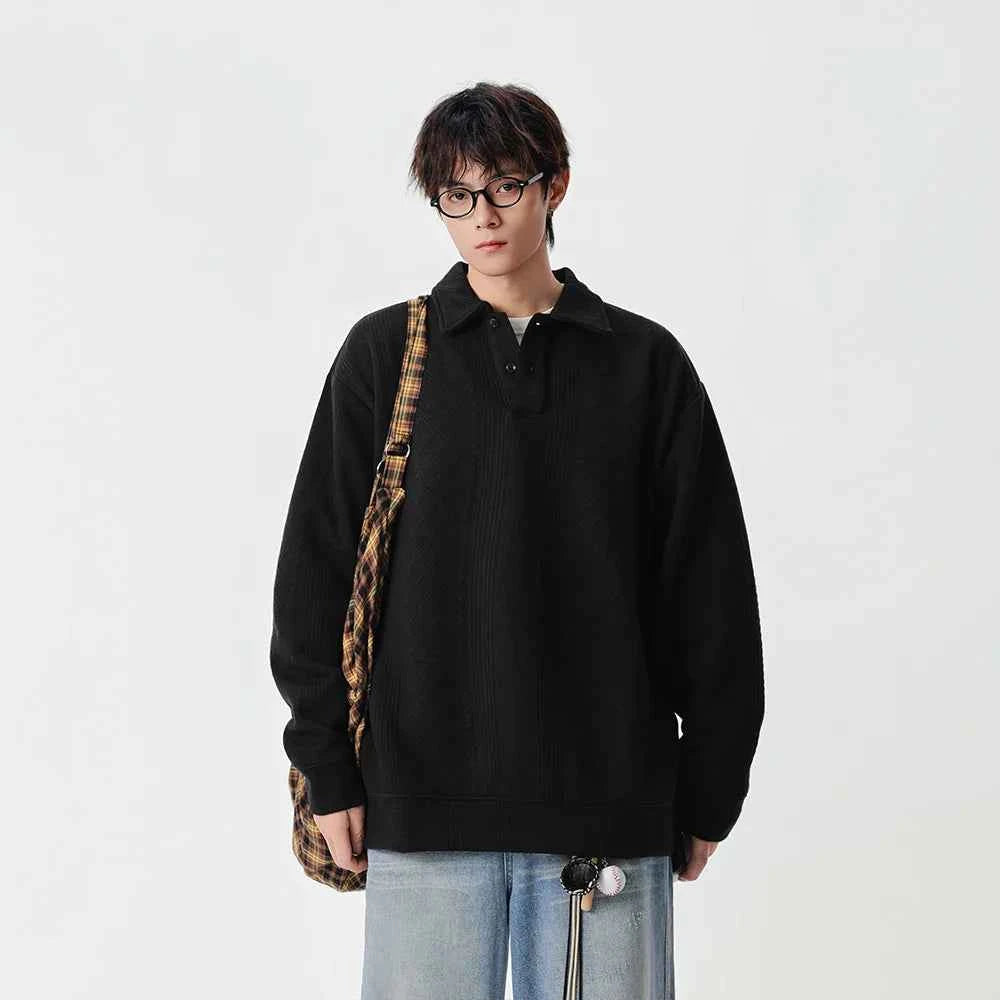 Winter Signature Hip Hop Polo Sweatshirt