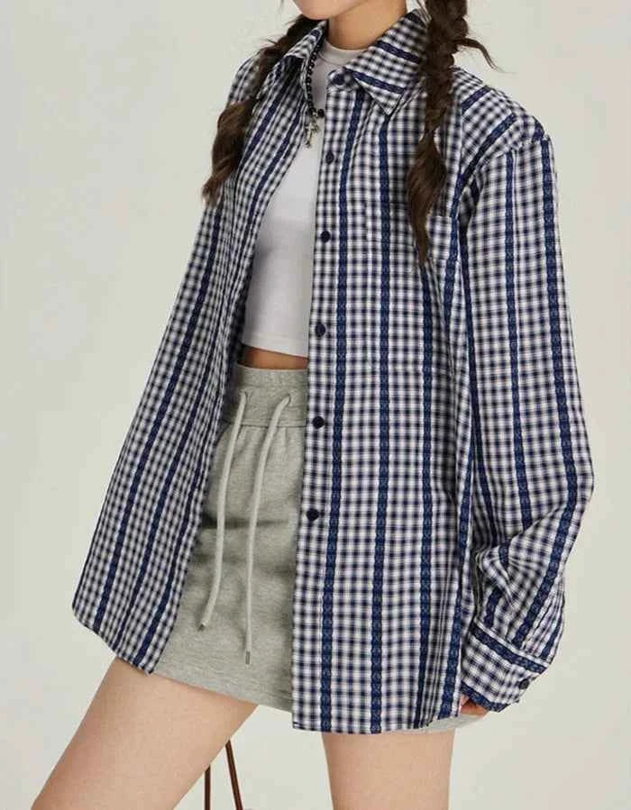 Striped Loose Long Sleeve Casual Shirt