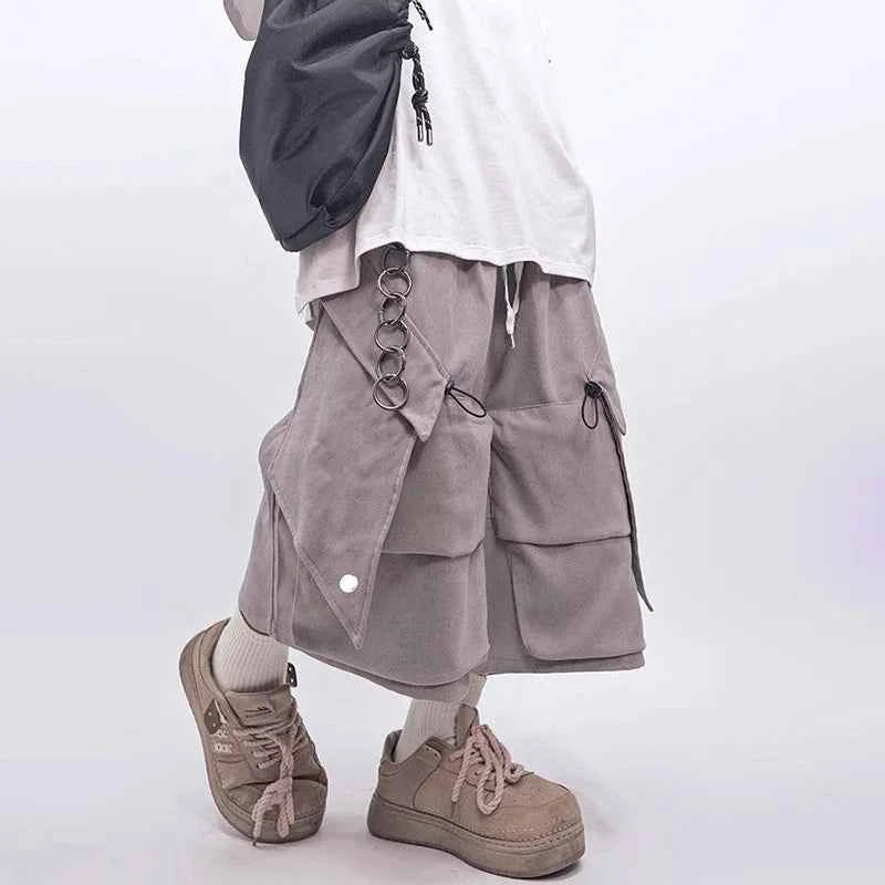 Men Patchwork Baggy Summer Casual Jorts