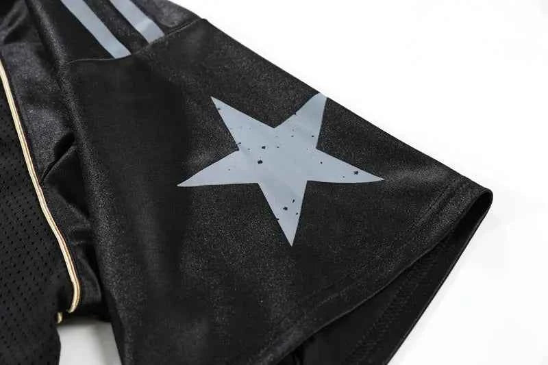 Streetwear Oversize Letter Star Graphic Sport T-Shirt