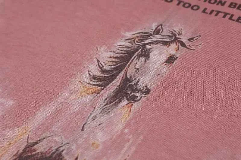 Streetwear Horse Graphic Tie Dye T-Shirt