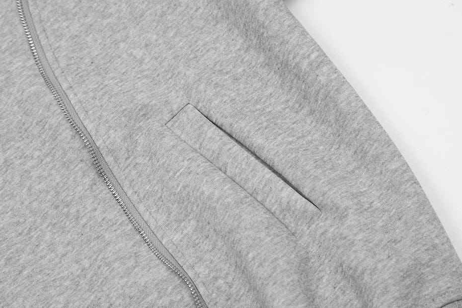 Zip Up Hoodie Curved Seam