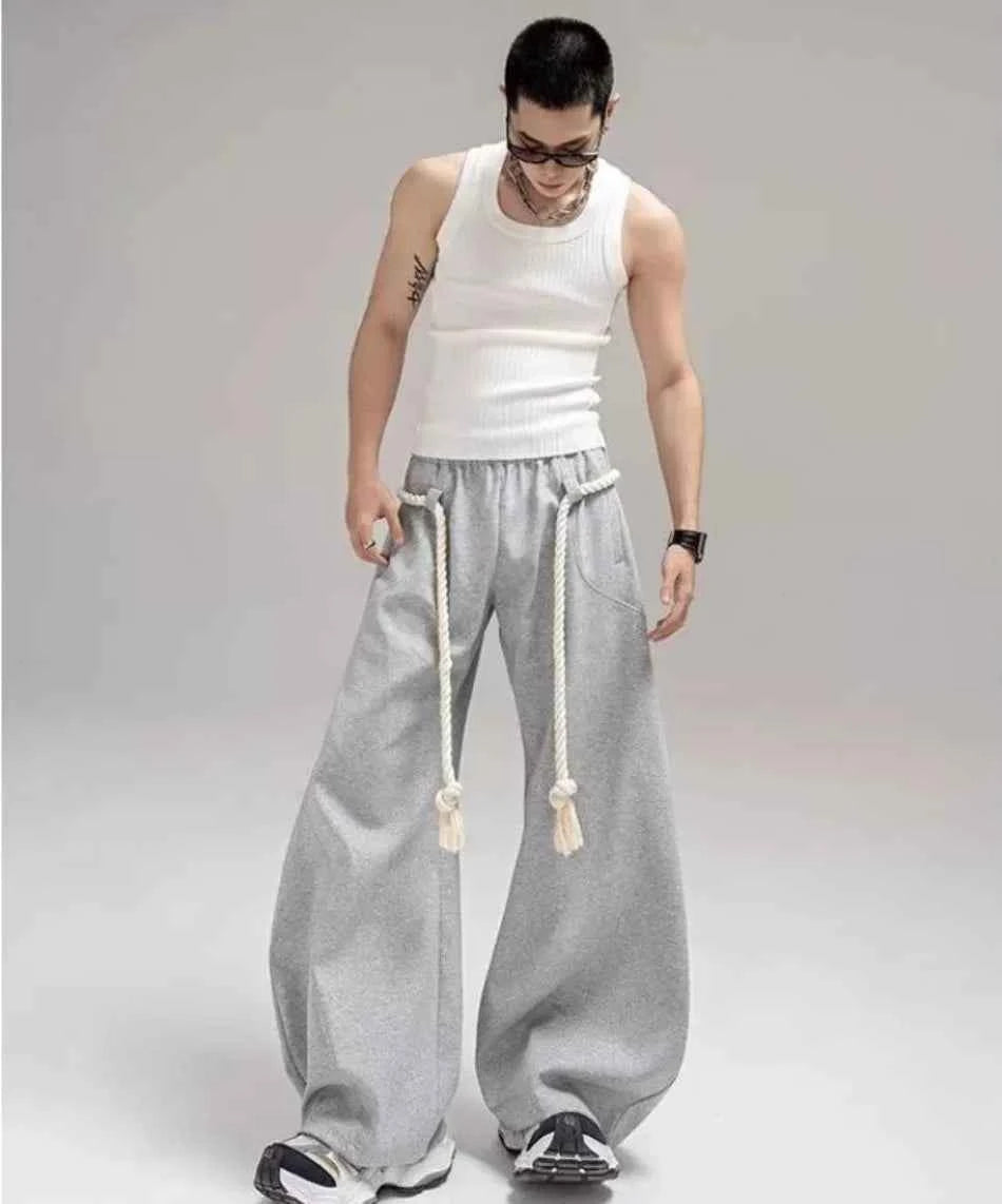 Thick Drawstring Loose Fit Sports Sweatpants