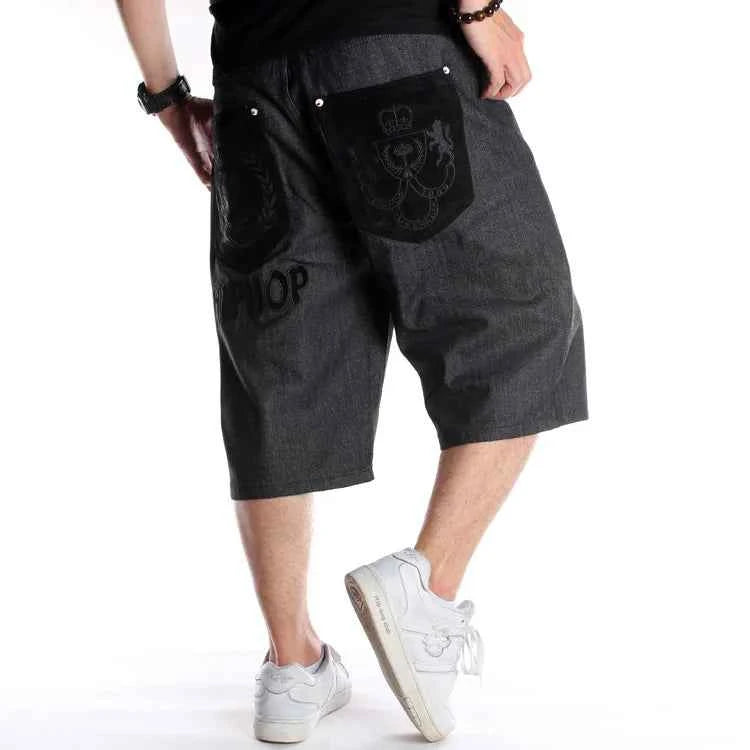Effortless Chic Black Streeywear Denim Shorts