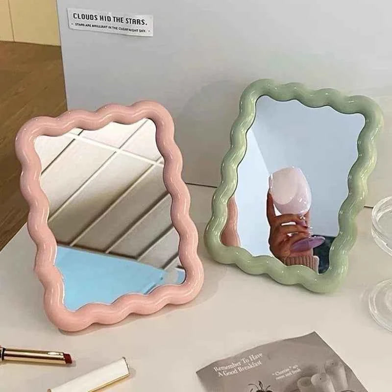 Solid Color Irregular Portable Mirror