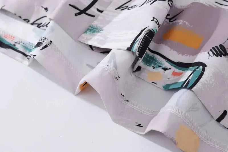Unique Graffiti Flexible Short Sleeve Beach Shirt