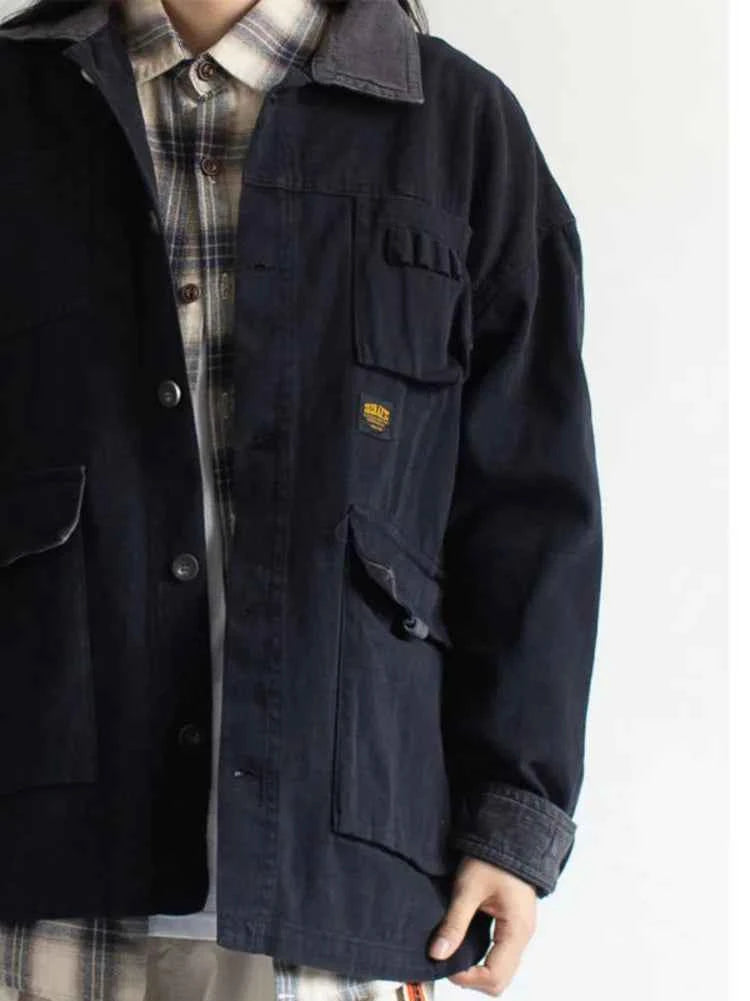 Military Army Retro Denim Jacket