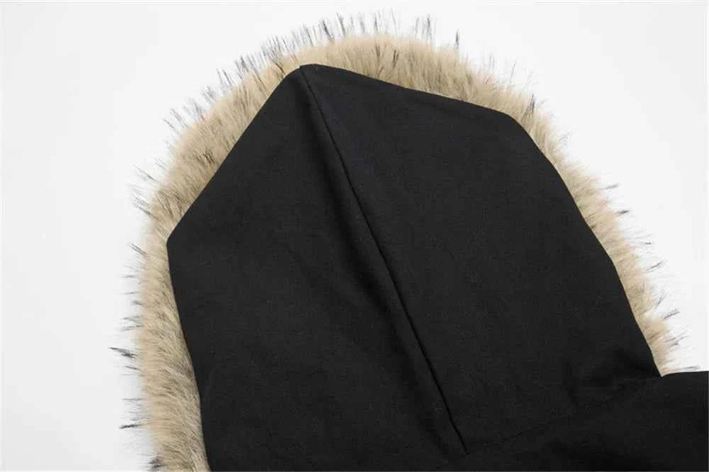 Arctic Luxe Fur-Trimmed Hooded Bomber Jacket