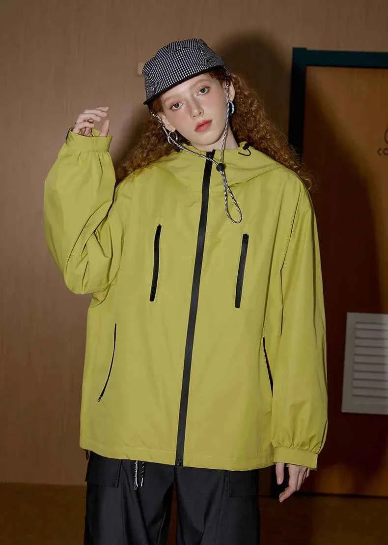 American Style Zipper Fall Windbreaker Jacket