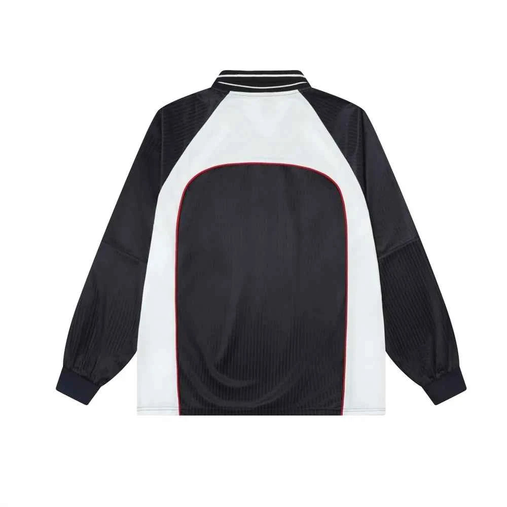 Contrast Paneled Letter Print Long Sleeve T-Shirt