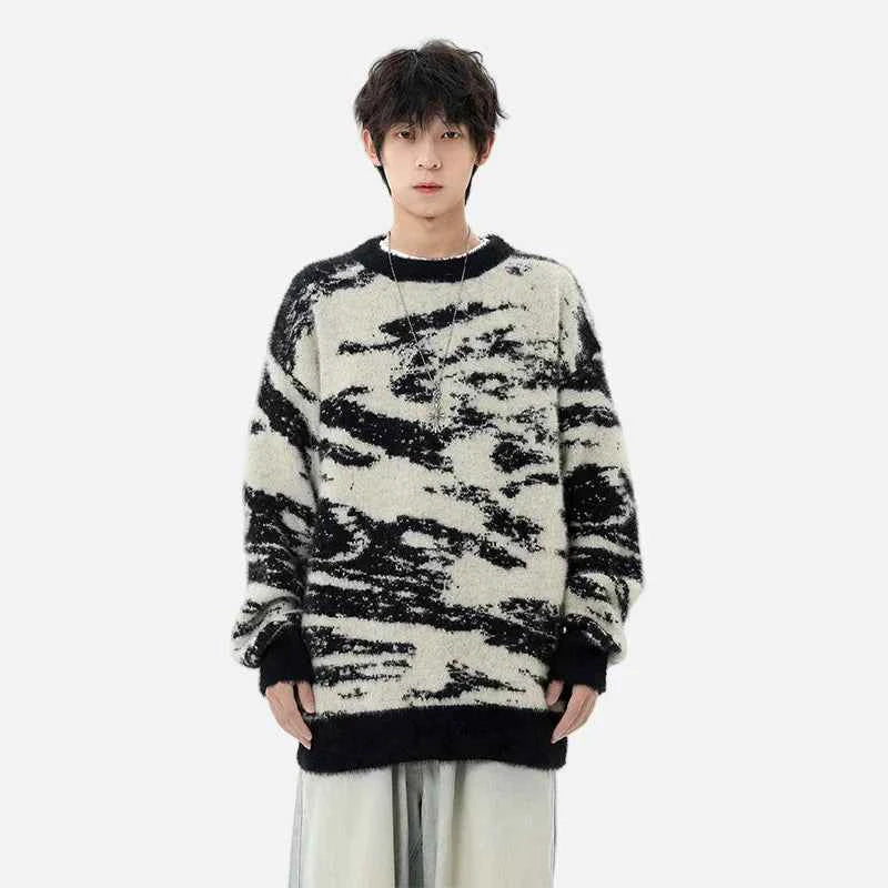 Winter Flexible Geometric Pattern Sweater