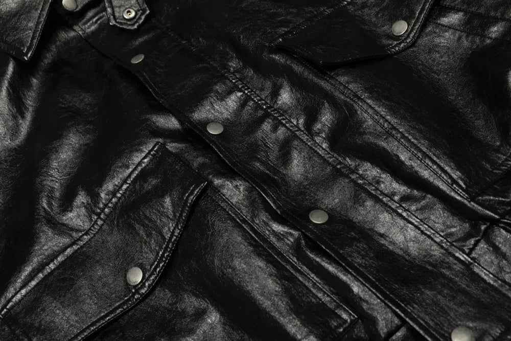 Durable Casual Motorcycle PU Leather Jacket