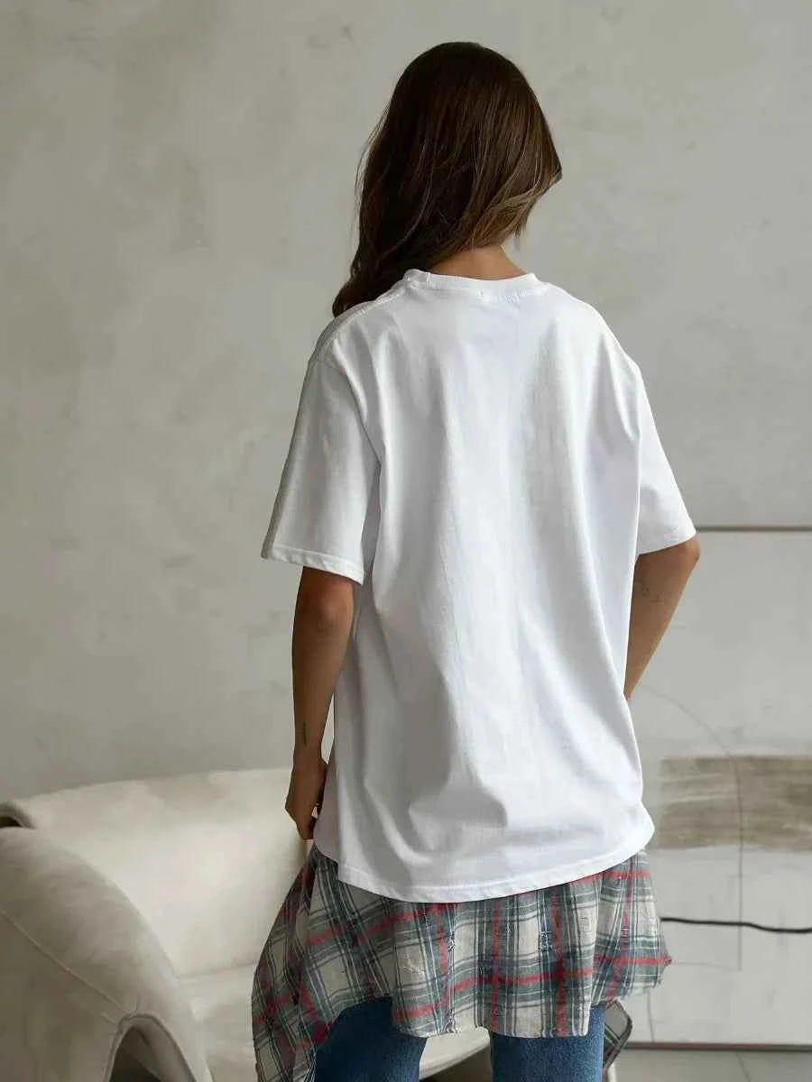 Vintage Hip Hop Printed Cotton T-Shirt