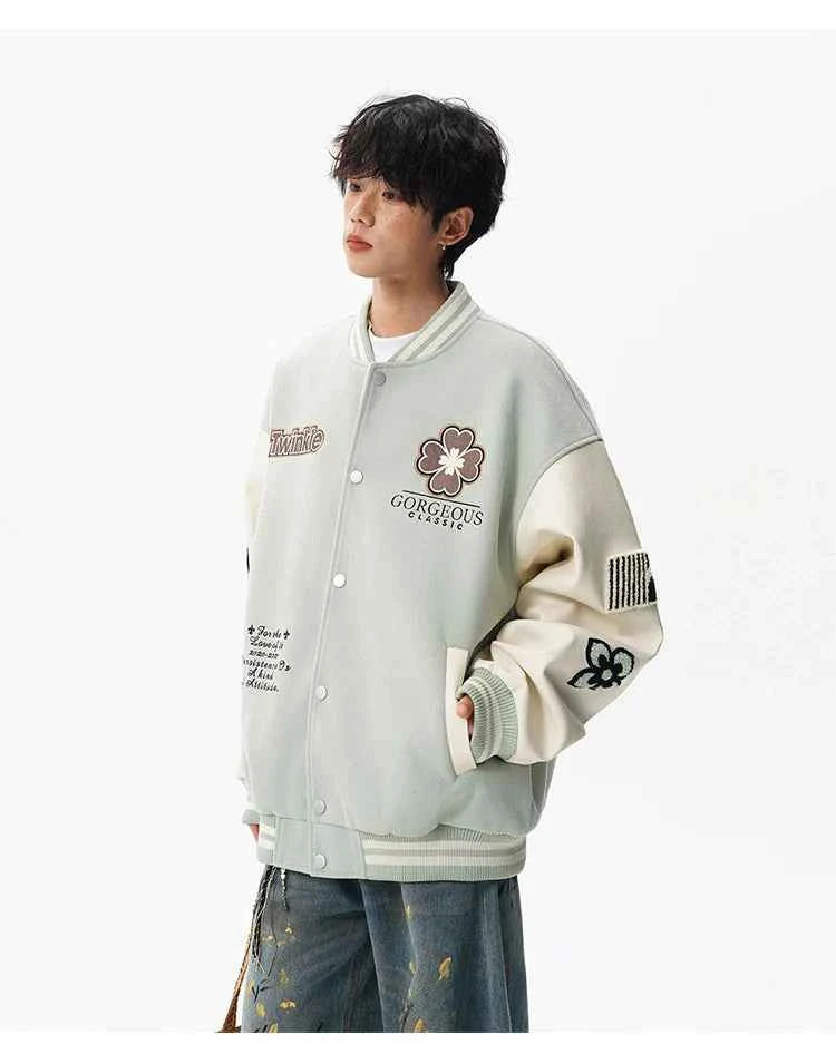 Autumn Embroidered Loose Baseball Varsity Jacket