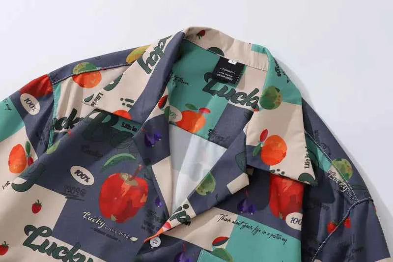 Cool Summer Fruit Graphic Short Sleeve Shirt