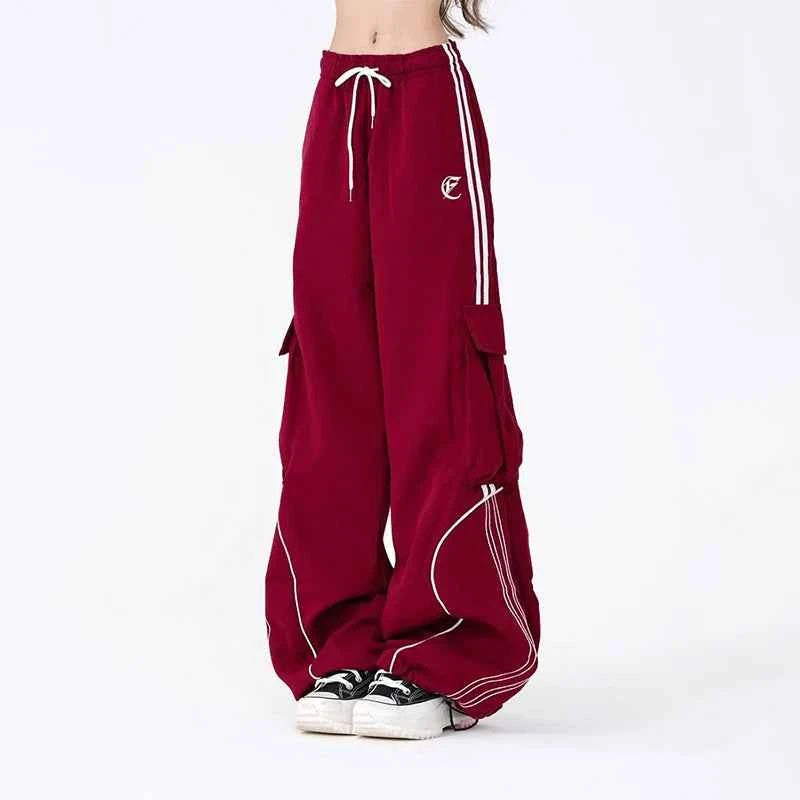 Vintage American Style Hip Hop Cargo Sweatpants