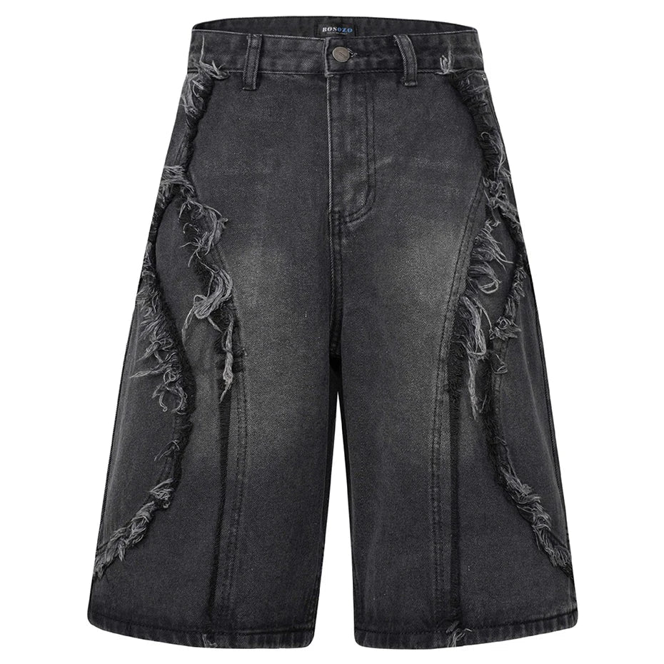 Vintage Loose Distressed Denim Shorts
