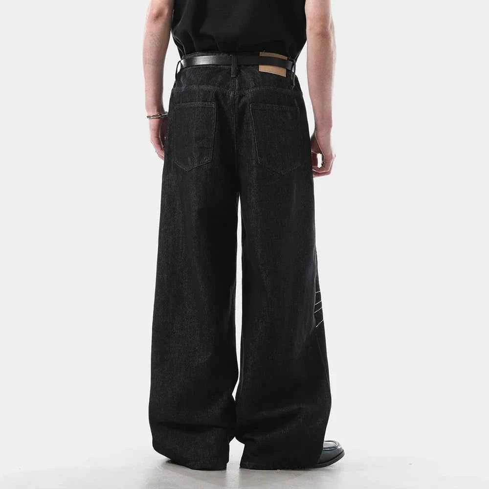 Embroidered Casual American Style Retro Jeans