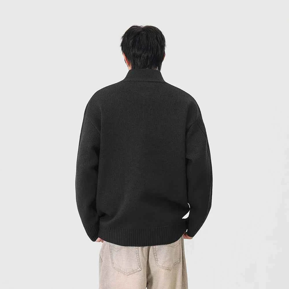Cozy Trendy Ribbed Mock Neck Sweater