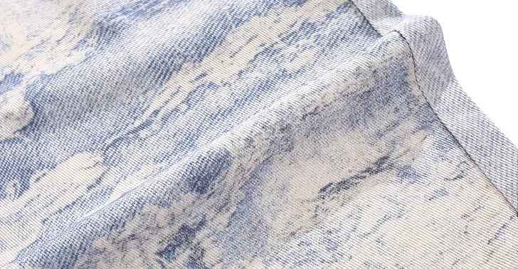 Streetwear Trendy Washed Tie Dye Wide Leg Jeans