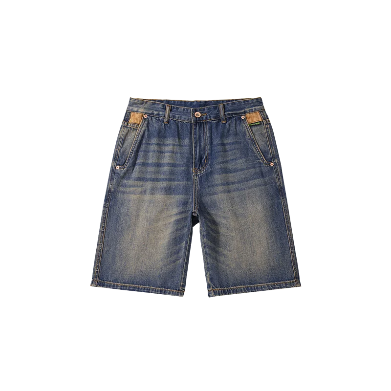 Versatile American Style Retro Washed Denim Short - Luxuryurbanwear