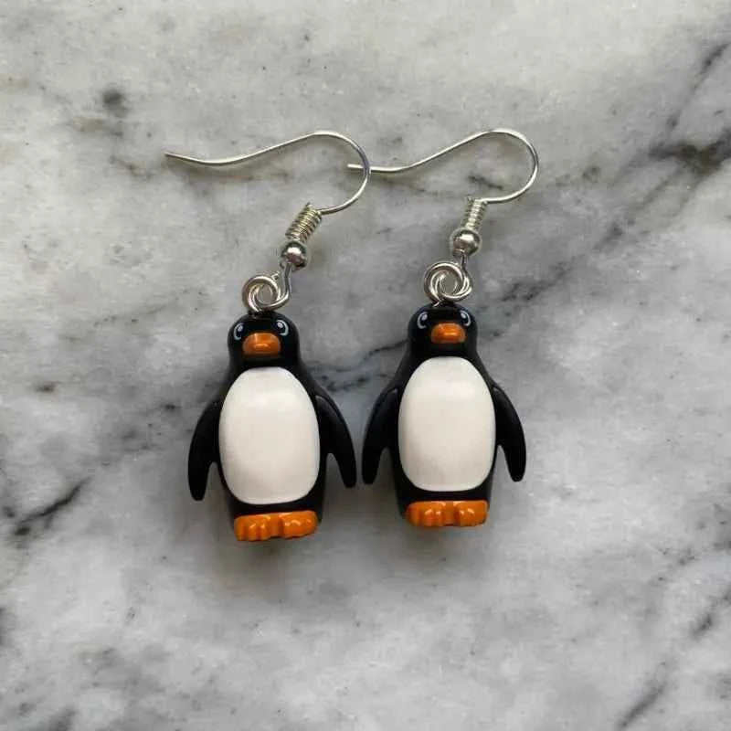 Handmade Cute Penguin Dangle Earring