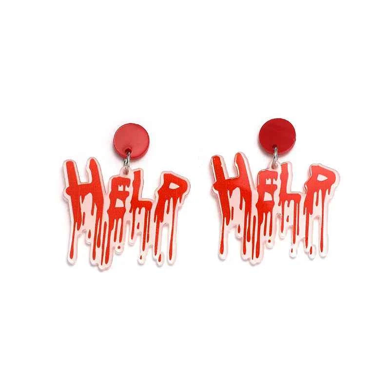 Exaggerated Halloween Horror Earrings