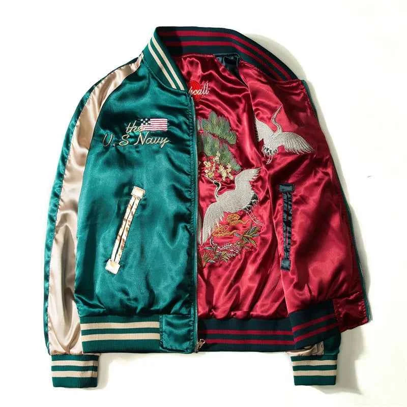 Autumn Streetwear Luxury Reversible Varsity Jacket