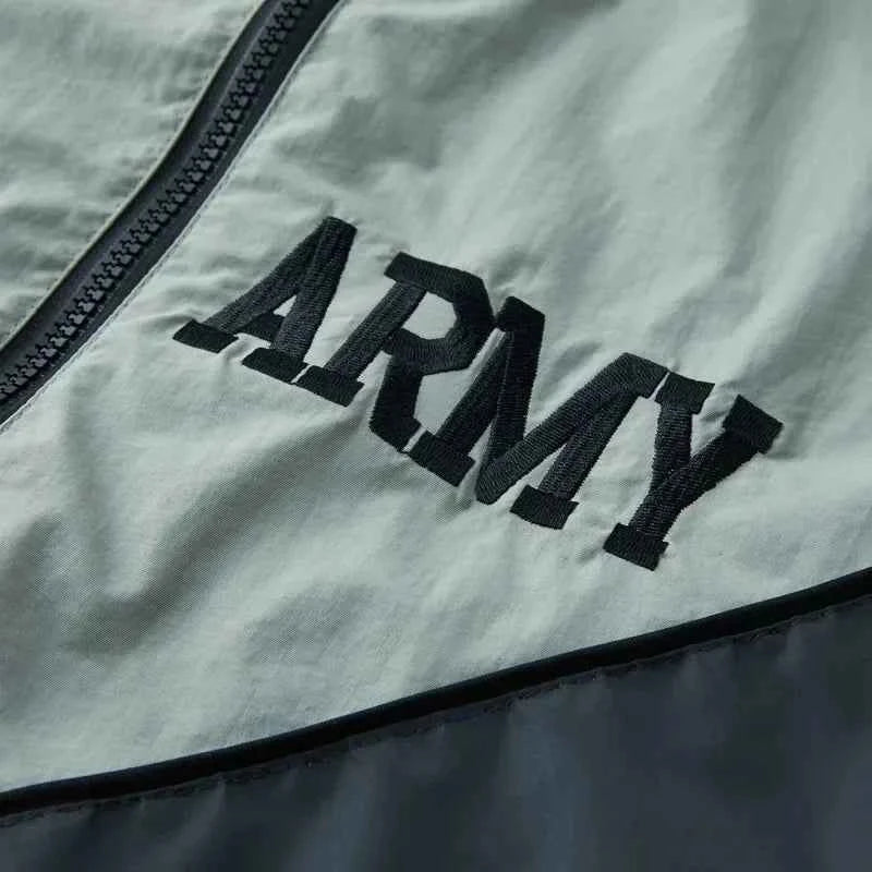 Reflective Windbreaker Safari Vibe Bomber Jacket