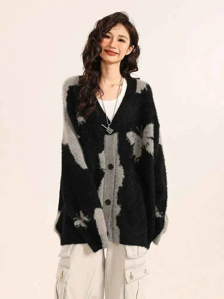 Women Cool Retro Loose Knitted Cardigan