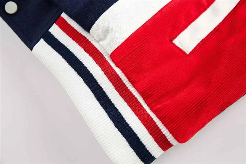 Y2K Embroidered Patchwork Baseball Varsity Jacket
