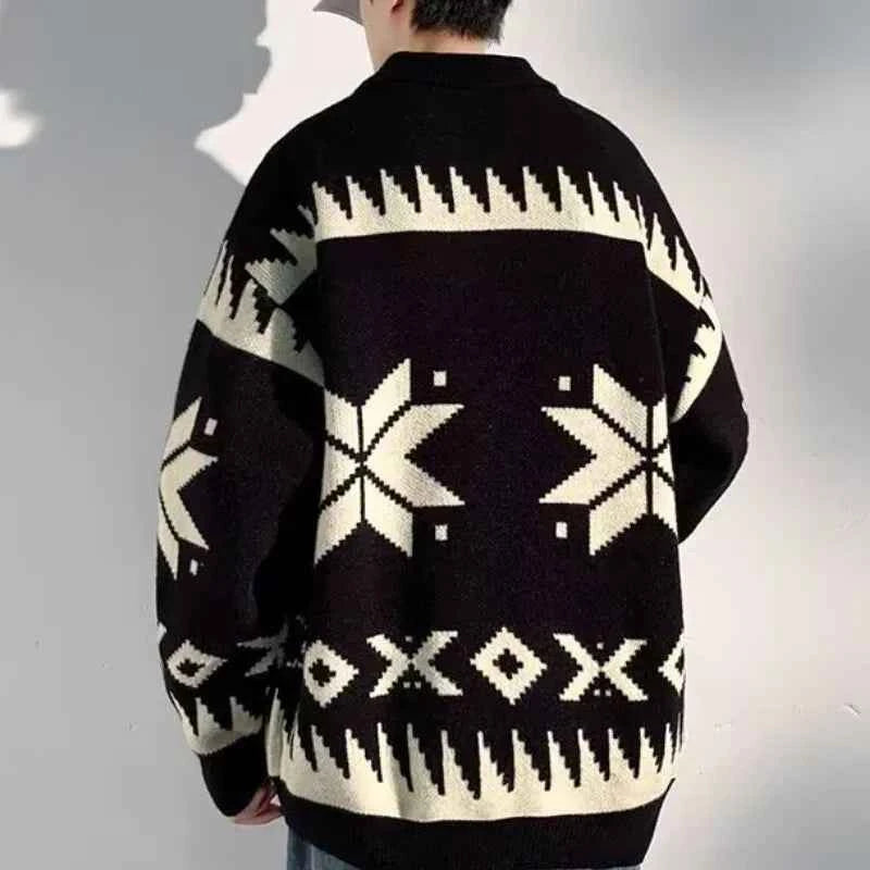 Winter Streetwear Thick Knitted Zipper Cardigan
