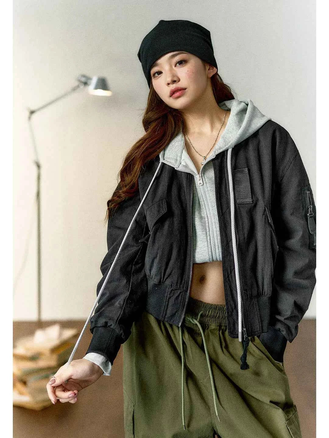 Vintage Retro Thick Cotton Bomber Jacket